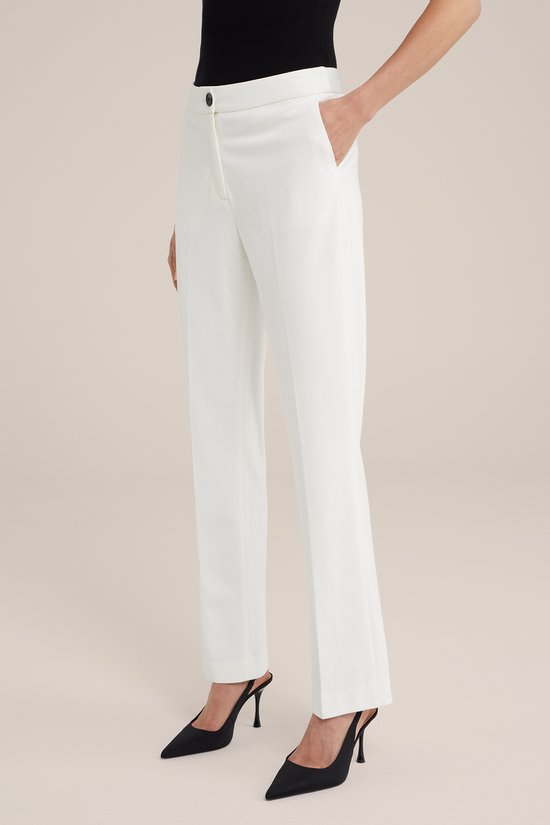 WE Fashion Dames Slim fit flared pantalon met stretch