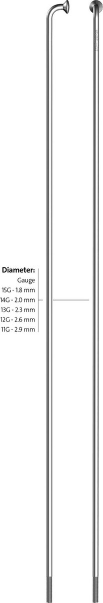 Spaken 292-14 Sapim Leader ø2.00 mm FG 2,3 - RVS (100 stuks)