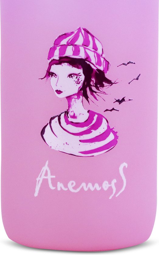 Anemoss Tritan Trinkflasche 1000 Ml – BPA-frei, Auslaufsicher, Mit Tragegriff, Design 'Marine Girl'
