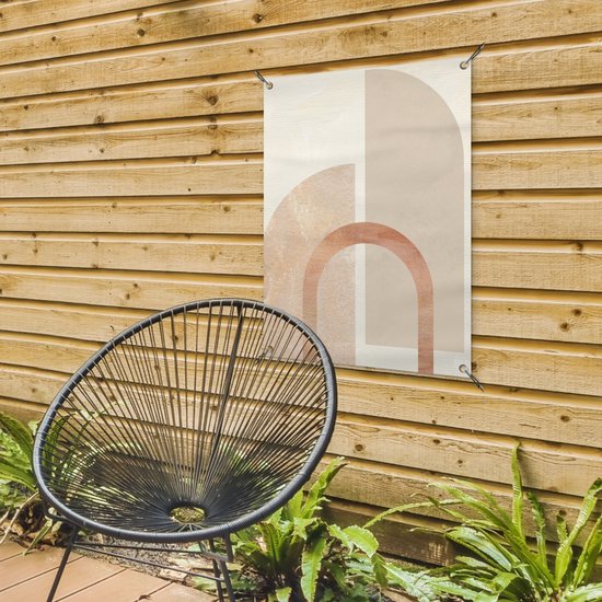 Tableau jardin Formes - Beige - Abstrait - 60x80 cm - Poster jardin