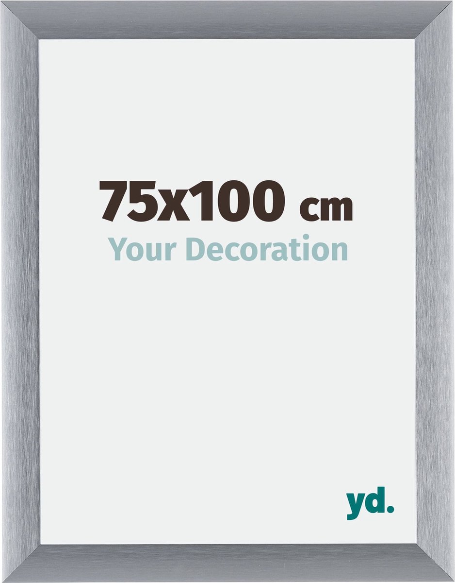 yd. Your Decoration - Fotolijst 75x100 cm - Aluminium - Zilver Geborsteld - Tucson