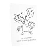 MOYU - Uitwisbare Koos Koala kleurplaten - A4 - Set van 3 kleurplaten
