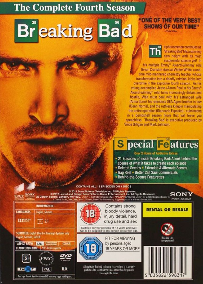 Breaking Bad S4 (DVD) thumbnail 6
