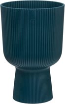 Vibes Fold Coupe 14 - Bloempot voor Binnen - Ø 13.9 x H 21.0 - Blauw/Diepblauw