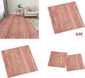 vidaXL Vloerplanken 20 st zelfklevend 1-86 m² PVC rood - Vloerplank - Vloerplanken - Vloertegel - Vloertegels