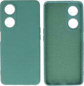 Étui de téléphone Fashion Backcover - Étui de couleur - Convient pour l'Oppo A98 5G - Vert foncé