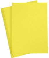 Karton - Hobbykarton - Geel - Sun Yellow - DIY - Knutselen - A4 - 21x29,7cm - 180 grams - Creotime - 20 vellen