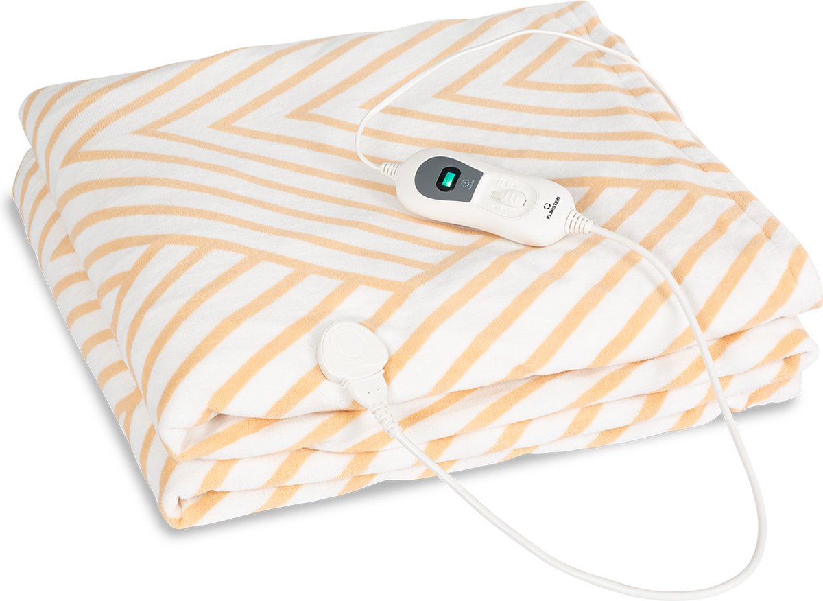 Klarstein Dr. Watson XXL Elektrische deken 3 Vermogenstanden Vermogen: 120 Watt Wasbaar 200X180cm Micro Pluche Afneembaar bedieningspaneel Verlicht Display Machinewasbaar