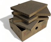 KattenHelden - Set van 5 Krabplanken - Bruin Karton - 34x24x12 cm