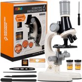 Microscoop voor kinderen - Veel accessories - Tot X1200 - LED Verlichting - Kinder microscoop speelgoed - Junior - Wit