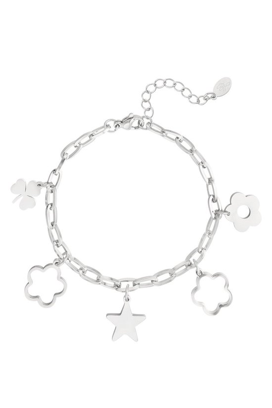 bracelet - armbandd met bedels - hip & trendy - moederdag - dochter - kadotip - cadeau - kerst - schakelarmband