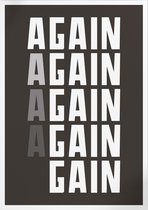Again Again Gain (Motivatie & Inspiratie) | Poster | B2: 50 x 70 cm