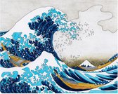 Diamond Painting Set - Katsushika Hokusai - Grote Golf - Onder de Golf voor de Kust van Kanagawa - incl. Pen & Wax - 40x50cm