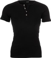 Schiesser Retro Rib T-shirt - zwart -  Maat L