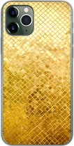 Coque iPhone 11 Pro - Fond Paillettes Dorées - Coque de Téléphone en Siliconen
