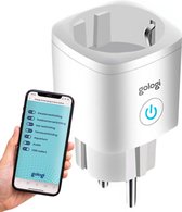 Gologi Slimme stekker - Smart plug - Tijdschakelaar & Energiemeter - WIFI - Google Home & Amazon Alexa - Wit