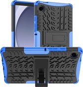 Rugged Kickstand Back Cover - Geschikt voor Samsung Galaxy Tab A9 Hoesje - Blauw