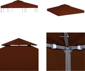 vidaXL Prieeldak 2-laags 310 g/m² 3x3 m terracottakleurig - Prieeldak - Prieeldaken - Prieelluifel - Prieelluifels