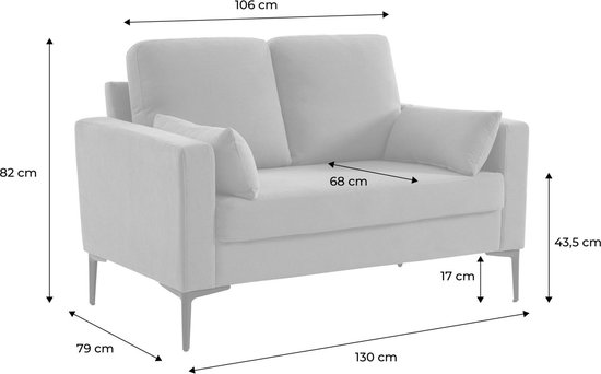 sweeek - Canapé en velours côtelé, bjorn, 2 places