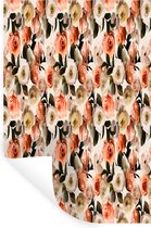Stickers Stickers muraux - Fleurs - Roses - Couleurs - 40x60 cm - Feuille adhésive