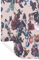 Muurstickers - Sticker Folie - Bloemen - Patronen - Vintage - 20x30 cm - Plakfolie - Muurstickers Kinderkamer - Zelfklevend Behang - Zelfklevend behangpapier - Stickerfolie
