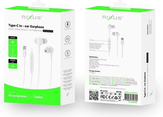 TRILINK USB Type C Oordopjes Hoofdtelefoon (Hi-Res & DAC Chipset) In-Ear Oortelefoon met Microfoon compatibel met Nieuwe iPad Pro/MacBook/Air, Huawei P30/P20/Pro/Mate20/10, OnePlus 6/6T/5/5T, Google