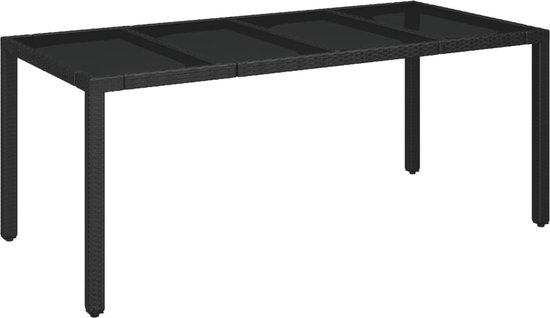 vidaXL-7-delige-Tuinset-met-kussens-poly-rattan-zwart