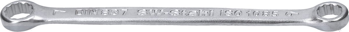 SW-Stahl 01301L dubbele ringsleutel 6 x 7 mm rechte uitvoering I ringsleutel I dubbele sleutel I ringsleutel