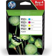 HP 953XL Origineel Zwart, Cyaan, Magenta, Geel Multipack