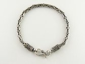 Zilveren armband met koningsschakel - 19.5 cm.