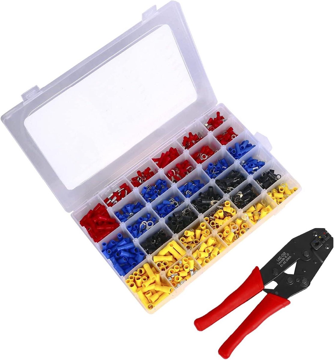Krimptang Kabelschoenenset - Krimptang Set - Elektrische Verbindingen Maken - Instelbare Perskracht - 05-600 mm² - Niet gespecificeerd