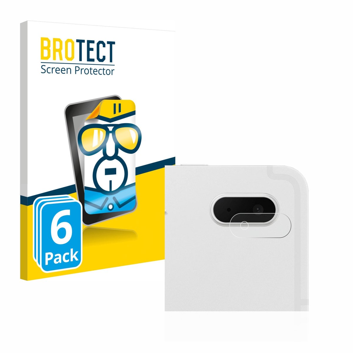 BROTECT - Screenprotector voor Samsung Galaxy Tab S7 FE (ALLEEN Camera Lens) - Folie Beschermfolie transparant 6 Stuks