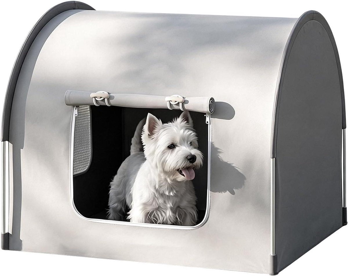 Hondentent - Puppyhuis Dierenasiel - Buiten Beschutting - Waterdicht Ademend - 25x15x15 cm - Grijs