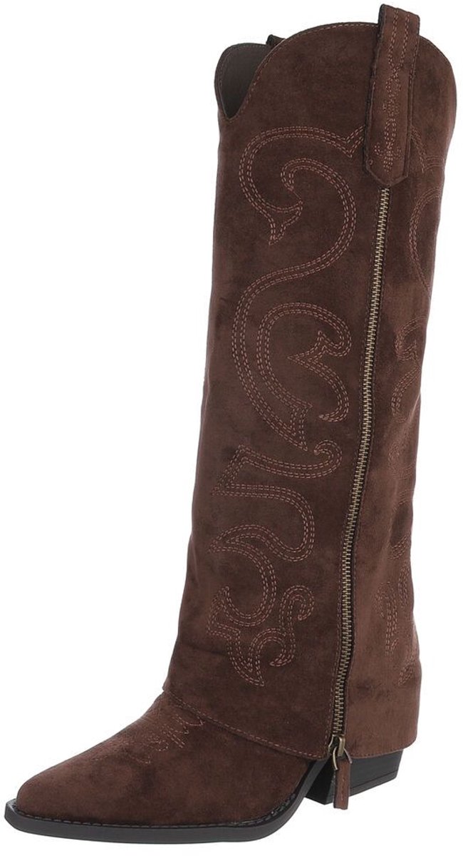 Cowboylaarzen - hoge schacht en rits - dames Mt:36