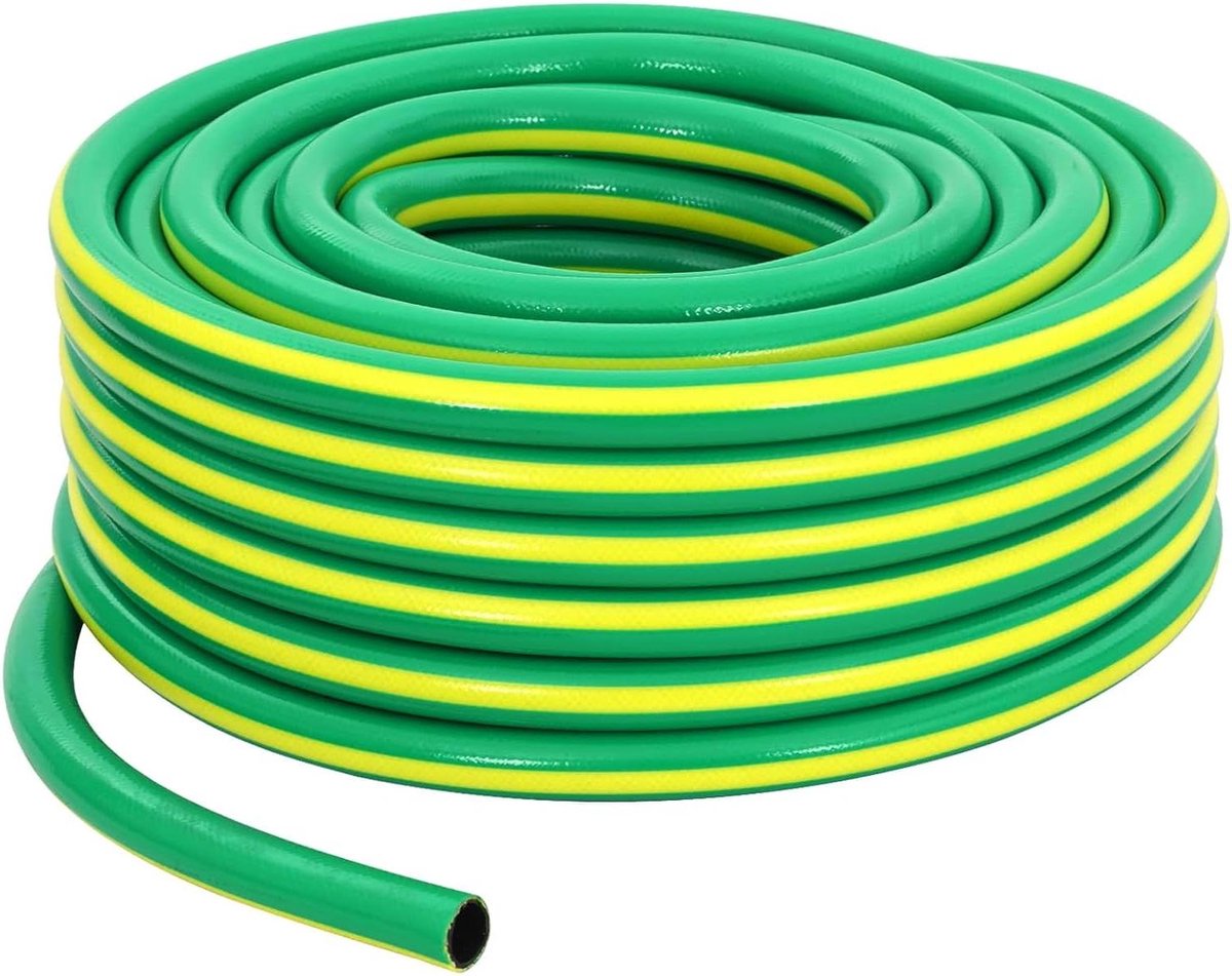 Tuinslang PVC - Waterslang Irrigatieslang - Tuin Bewateren - Knikbestendig 5-laags - 20 m - Groen Geel