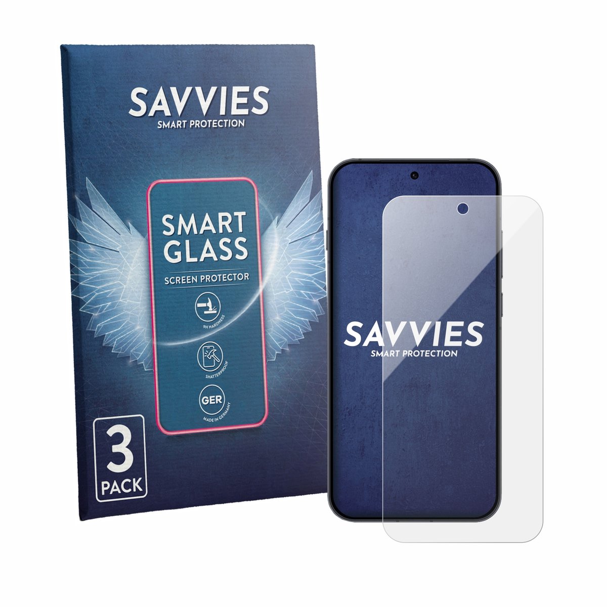 3 Stuks Savvies Screenprotector - geschikt voor Oppo Reno 16 FS - beschermfolie glas transparant