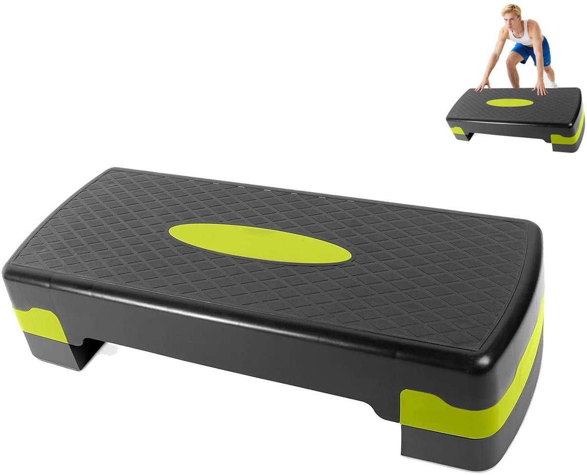 SnelShoppen - Step Fitness Board 68 cm Verstelbaar - Antislip Stepper met Verstelbare Hoogte (10-15 cm) voor Aerobic Training en Bodybuilding Thuis -