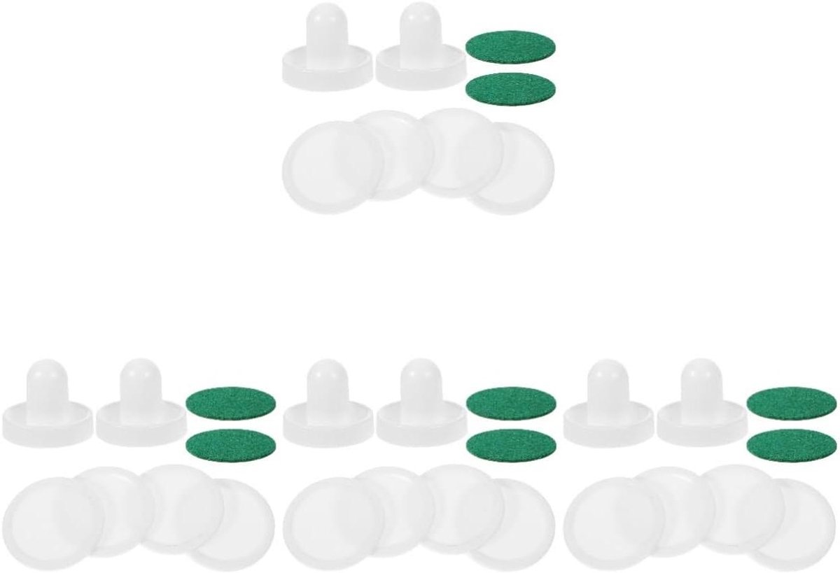Airhockey Duwers - Pucks Vervangingen - Tafelspel Spelen - Comfortabel Handvat - 6x5cm - Wit