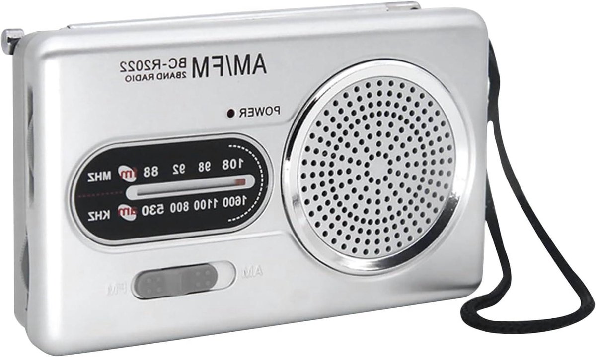 Draagbare Radio - Campingradio Ontvanger - Buitenactiviteiten Luisteren - Digitale Signaalverwerking - 9.8 x 6 x 2.3 cm - Zwart