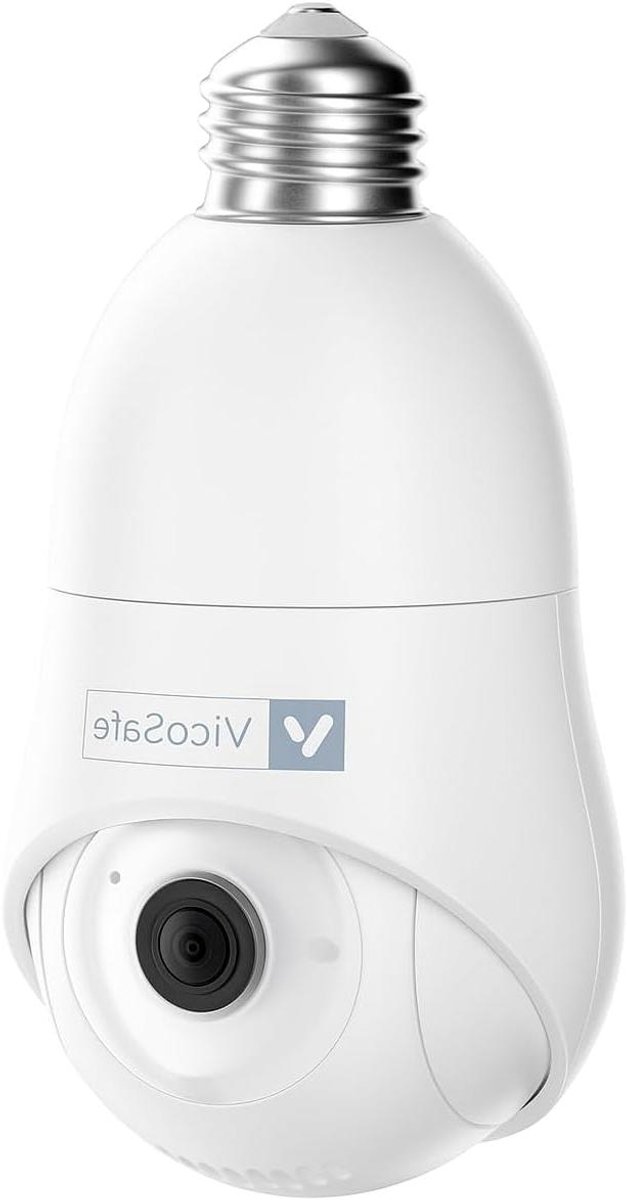 Beveiligingscamera - WIFI Camera - Huis Bewaken - 360 Graden Zicht - 2K HD - Wit