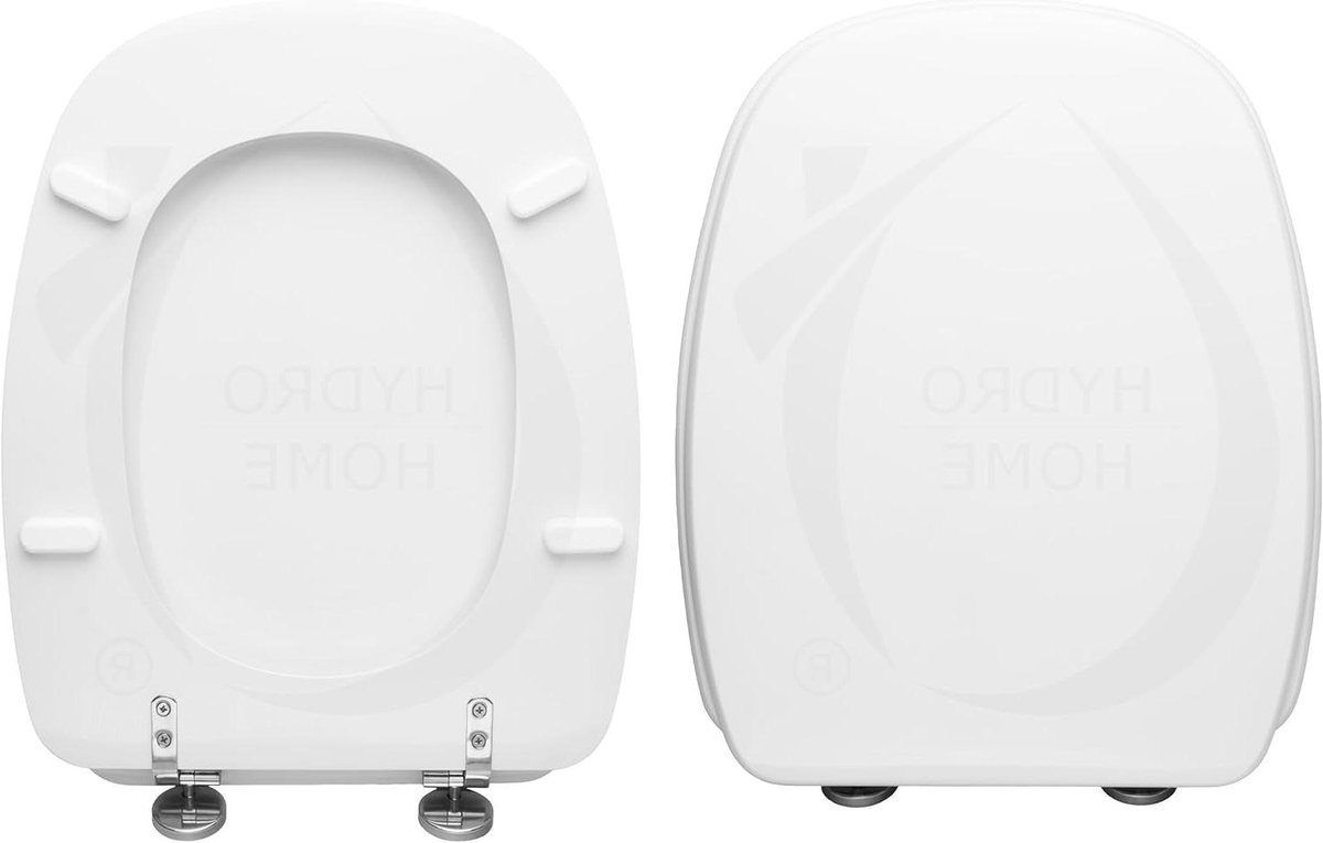 Toiletbril Hout - WC-bril Deksel - Badkamer Vernieuwen - Gecoat met Hars - 44x36.5 cm - Wit