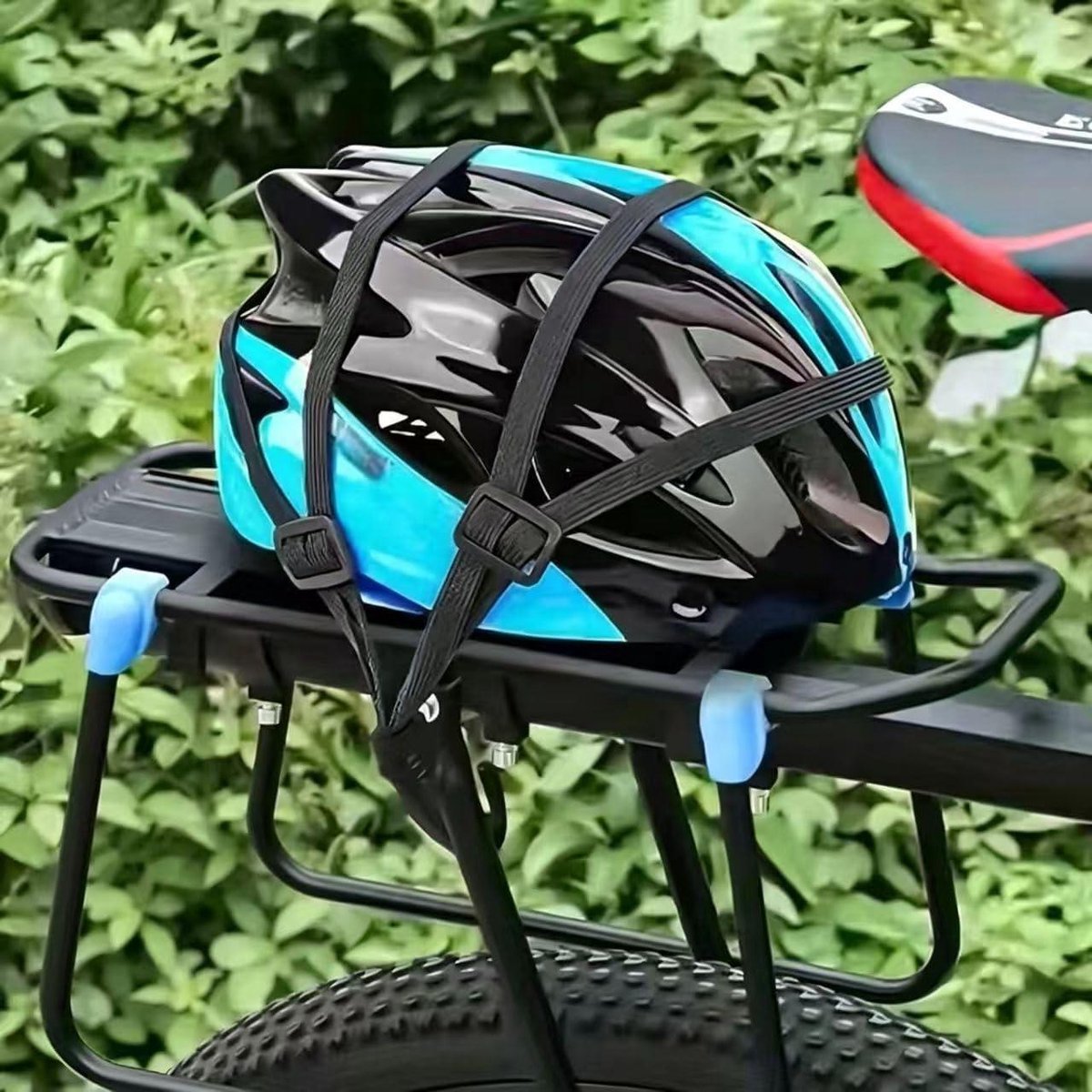 Motorhelm Bagageband - Snelbinder Spansnoer - Bagage Bevestigen - Sterke Composietvezels - 2 Stuks - Zwart