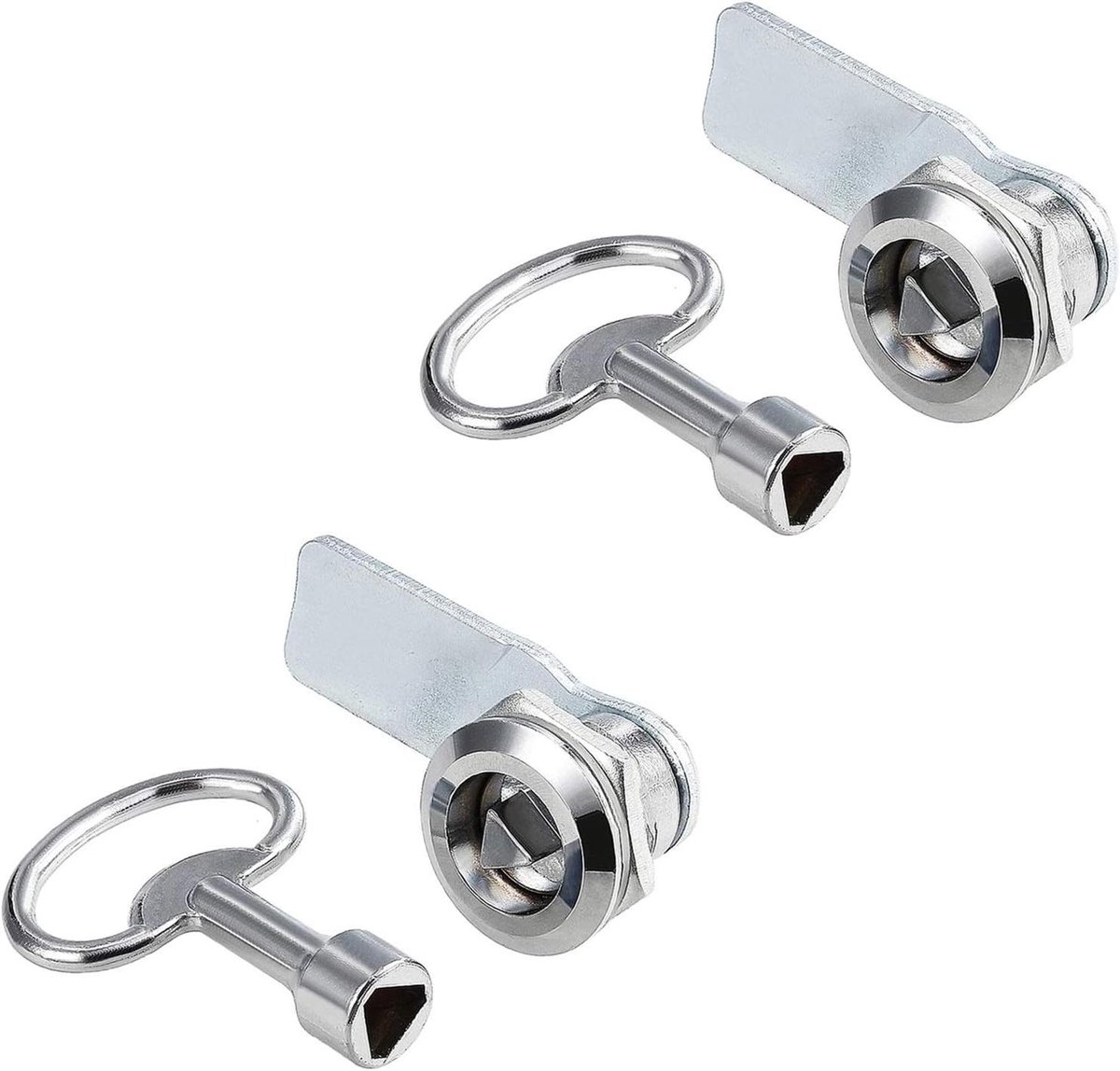Driehoek Slot - Schakelkast Slot - Kasten Beveiligen - Verstevigd RVS - 28mm - Zilverkleurig