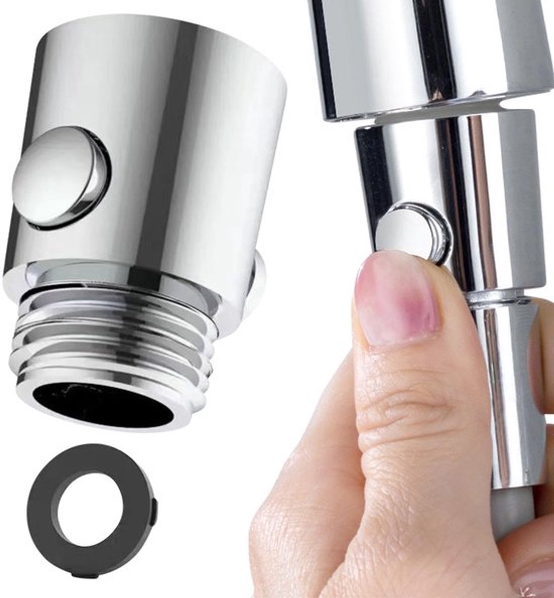 - Doucheafsluiter - Waterbesparing - Duurzaam en lichtgewicht - G1/2 inch - Handdouchecont