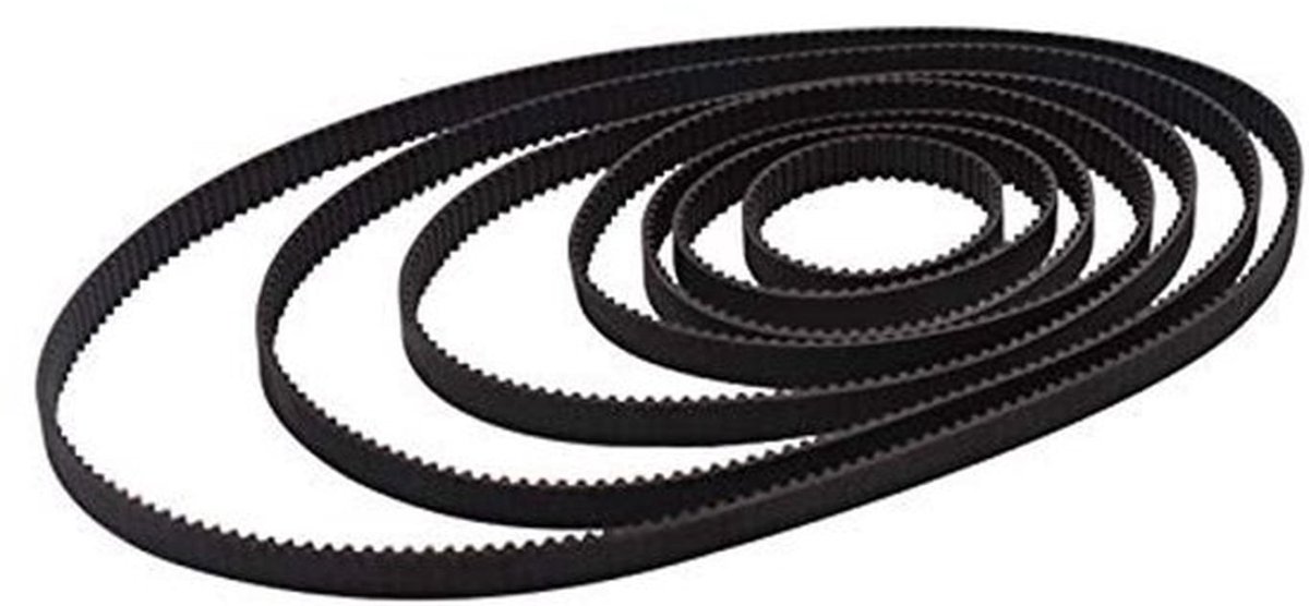 - GT2 distributieriem - 3D-printerriem - Duurzaam en flexibel - Zwart - Rubber synchrone riem - Hoge slijtvastheid - Geschikt voor CNC-mach...