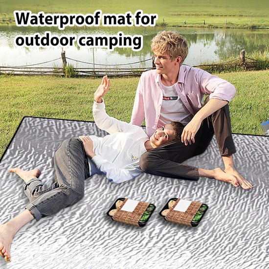Slaapmat Camping - Kampeer matras - Outdoor slapen - Thermisch isolerend - 200 x 200 cm - Aluminiumfolie — afbeelding 2