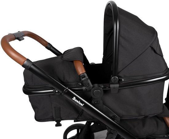 Voetenzak Kinderwagen - Slaapzak Kinderzitje - Baby Warm Houden - Speciaal Gemaakt - 45 x 43 x 8 cm - Zwart — afbeelding 3