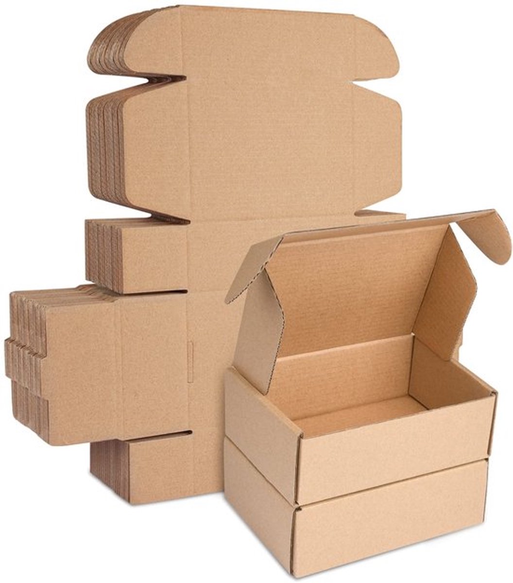 Verzenddozen 150x100x50mm - Golfkarton - Verpakking dozen - 25 stuks - Milieuvriendelijk - Perfect voor verzending en opslag - Verpakkingsdozen