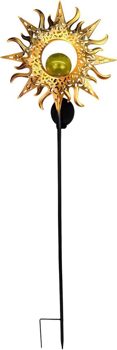 Zonne Tuinlantaarn - Outdoor Decoratie - Tuin Verlichten - Antiek Ijzeren Design - 82 cm hoog - Meervoudig