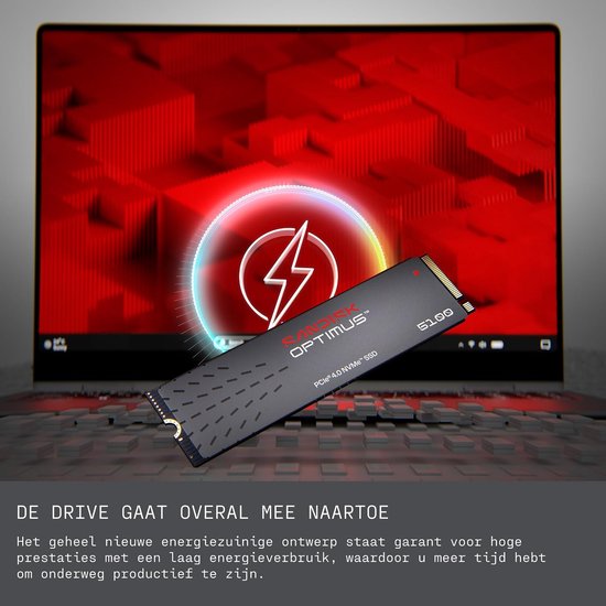 NVMe SSD - Interne SSD Opslag Schijf - Sneller Werken - PCIe 4.0 Interface - 500 GB - Zwart — afbeelding 4